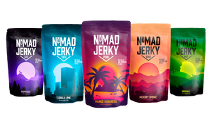 Image of all flavours of NoMAD Jerky